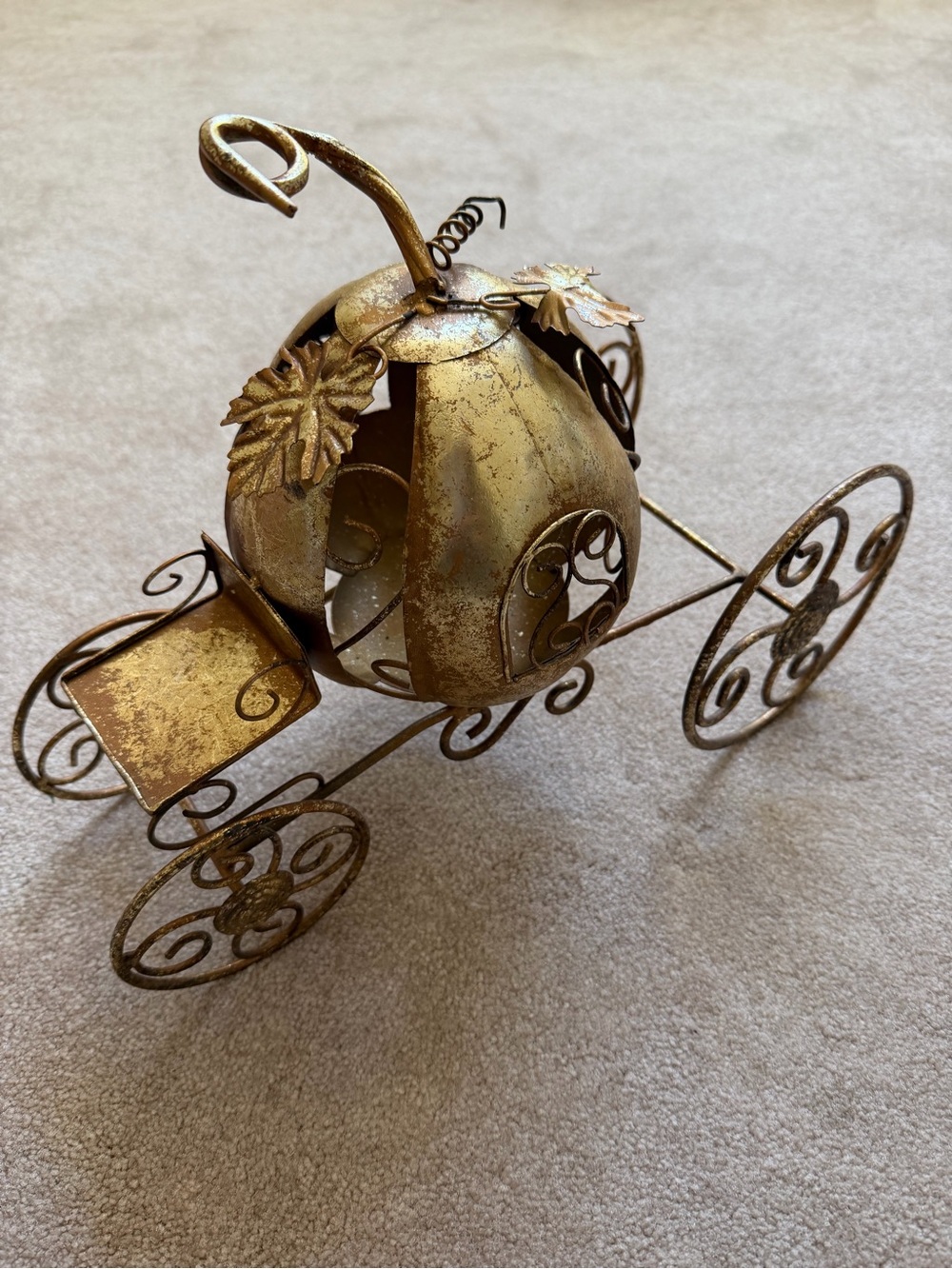 Vintage Antique Gold Decorative Carriage Decor